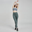 Eucalyptus Green High-Rise Flare Yoga Pants