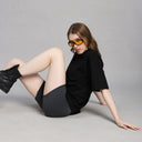 True Black Oversized Tee - Tomorrowstudio
